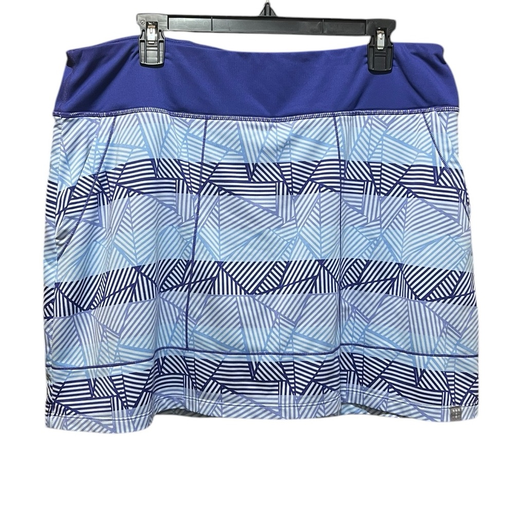Title Nine Blue Patterned Skort Size XL